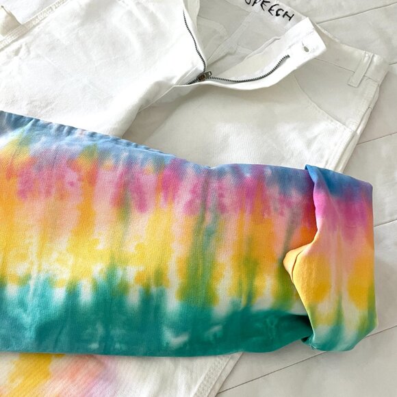 🎨 Free Speech Jeanies – Ripple Dye Painter Pants (Size 6-8) or 32" x 32" - Picture 8 of 15